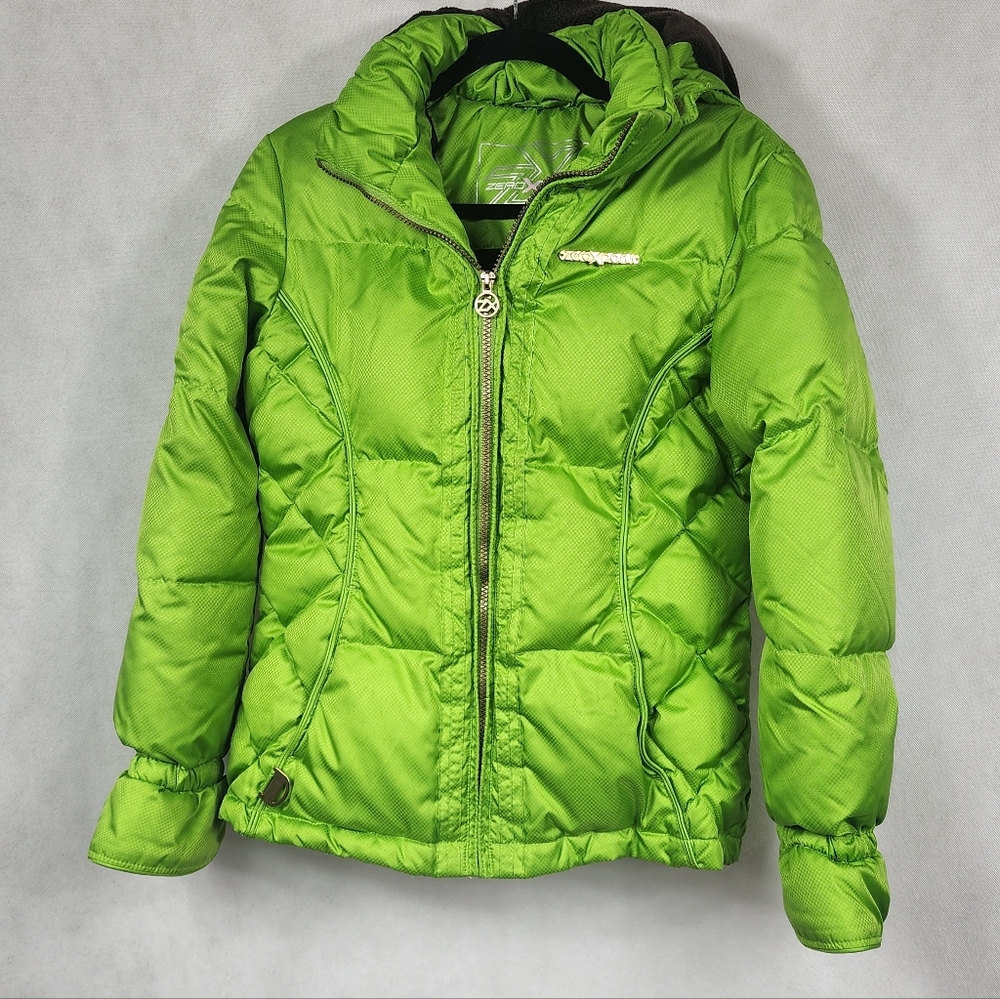 ZeroXposur Water Resistant Lime Green Puffer Jacket